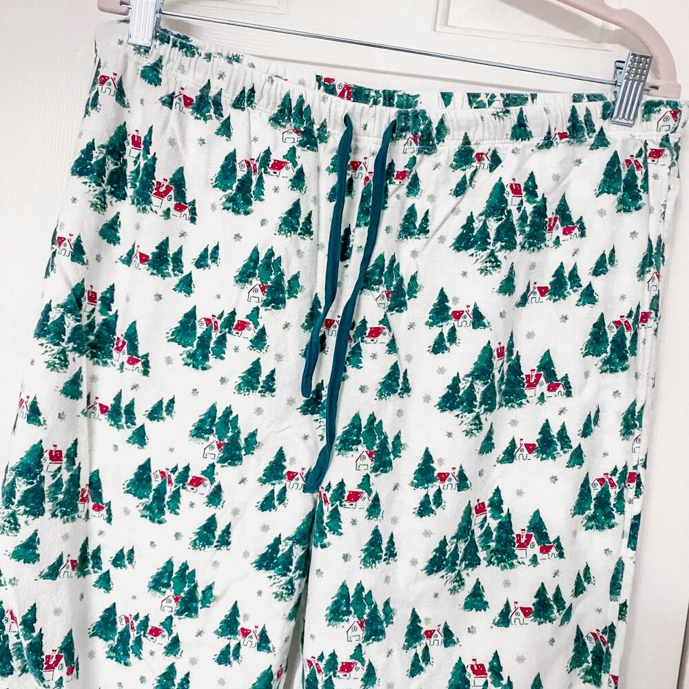 NAUTICA • Green Christmas Tree Holiday Festive Outdoor Forest Pajama PJ Pants